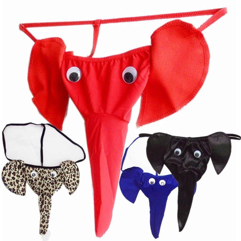 New Sexy hombres diseño de elefante G-string Calzoncillos elástico Tanga hombres
