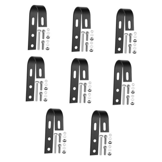 8PCS Solar Panel Mounting Bracket for Balcony, Stainless Steel | black(8PCS)