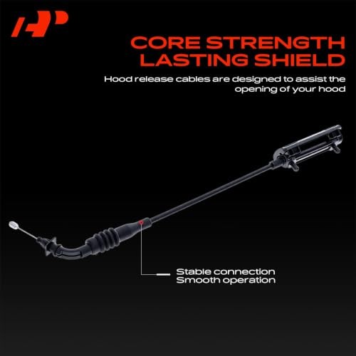9.173 inch Front Hood Latch Release Cable with Handle | Compatible with Ford
