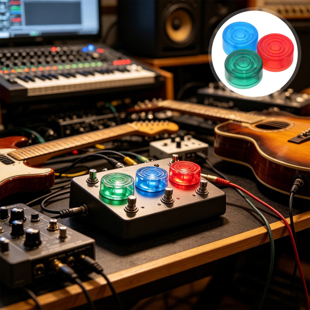Durable Plastic Effect Pedal Button Caps for Guitar 25Mm Footswitch Covers