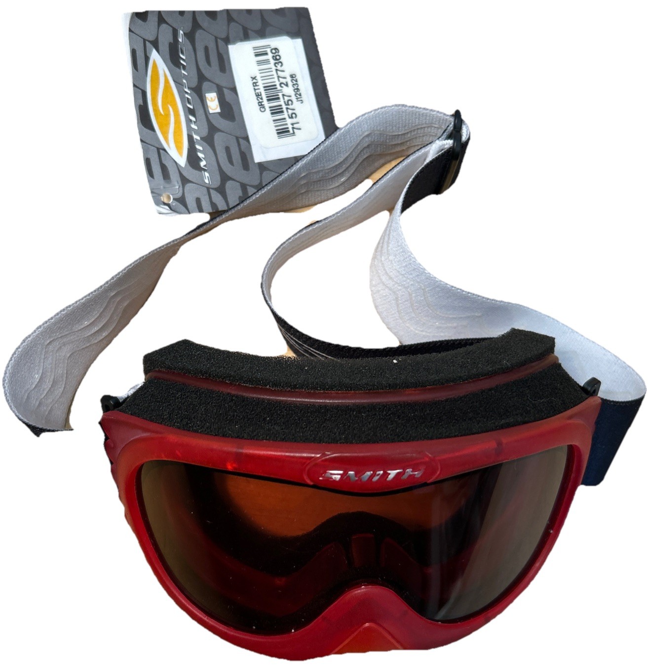NEW Smith Optics Kids Youth Ski Snowboard Goggles Red Amber Lenses Adjustable