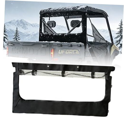 CFMOTO Uforce 600 Rear Windshield,UTV Cab Enclosure Water-Resistant Zipper