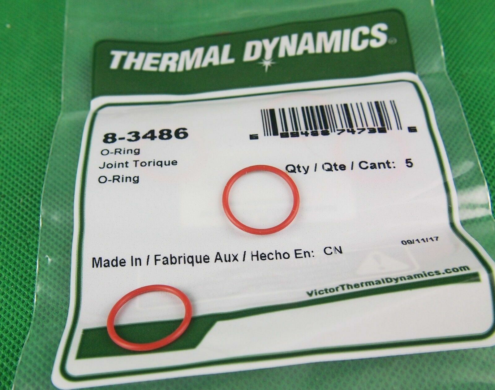 5pc x THERMAL DYNAMICS 8-3486 O-Rings For 2CZF1 and 2CZF2 SL60 SL100