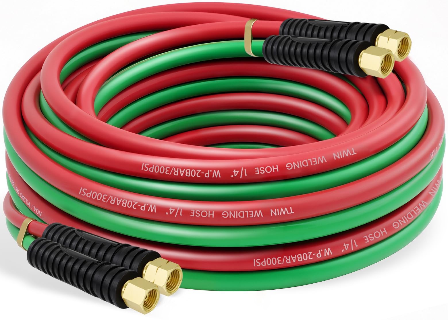 1/4" x 25FT Torch Hose 9/16"18 B Fittings Oxygen Acetylene Gas Welding Line