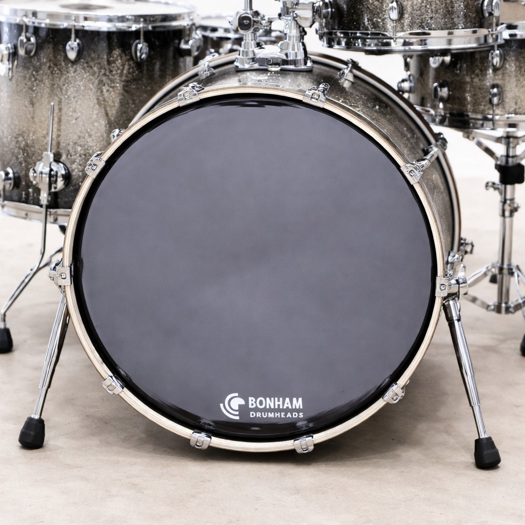 22" Black Resonant Bass Drum Head – BONHAM DRUMHEADS UK Brand Kick Drum Skin New