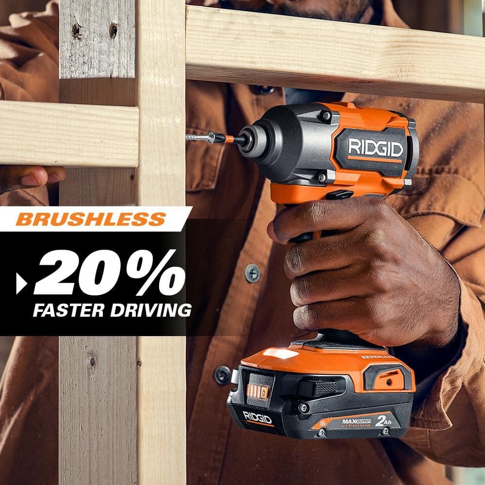 18V Brushless Hammer Drill & Impact Driver Combo Kit w/ Batteries