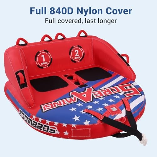 Towable Tubes for Boating 2-3 Extra Large 1-2 Persons / 2years warranty