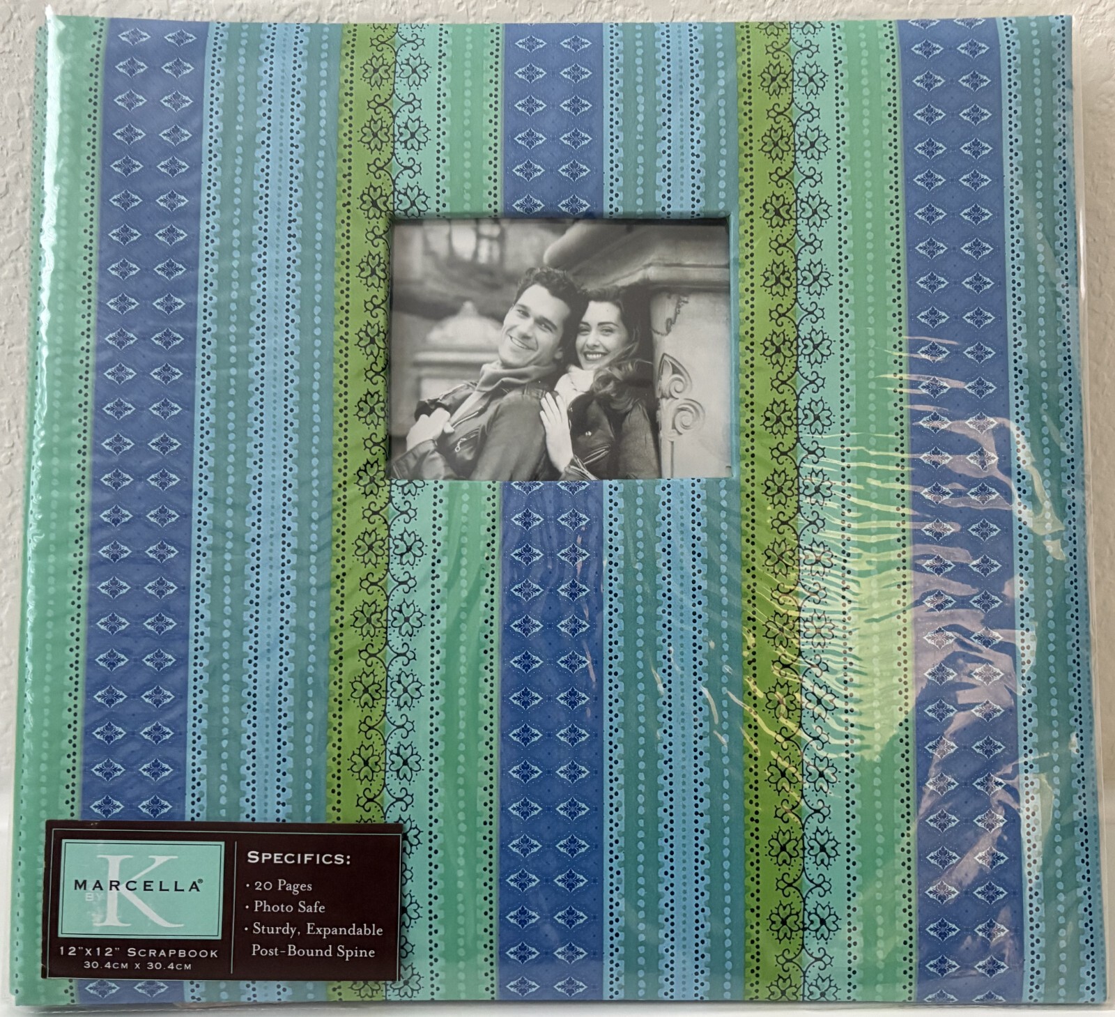 NEW Marcella by K&Company - 12"x12" Scrapbook Album, Post-Bound Spine