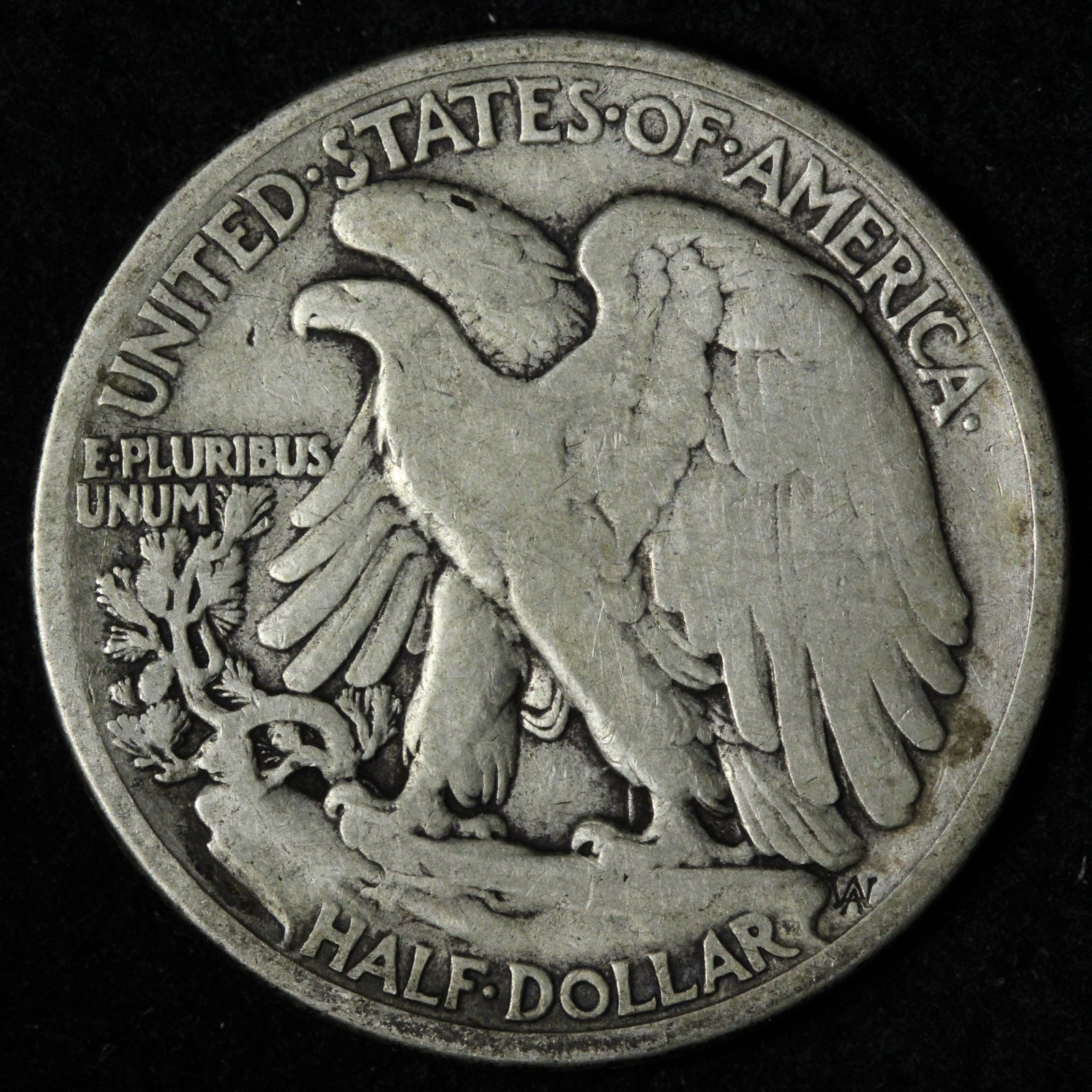 1916-D Walking Liberty Silver Half Dollar FINE E322 RIEM