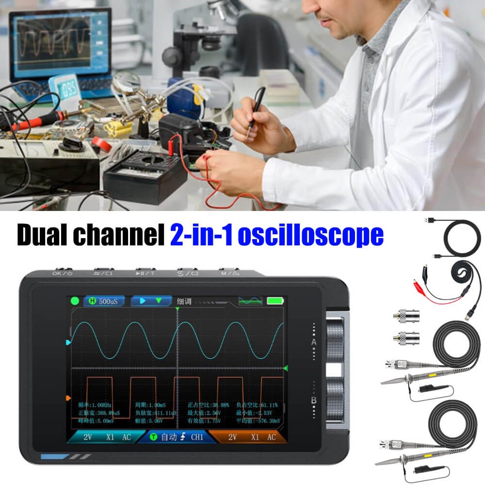 Digital Oscilloscope Multilingual Support with 3.5" Color Screen DS215H