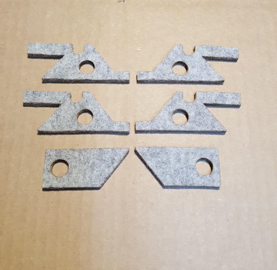 BRIDGEPORT MILL, J HEAD milling machine SADDLE & KNEE FELT WAY WIPER KIT M1601