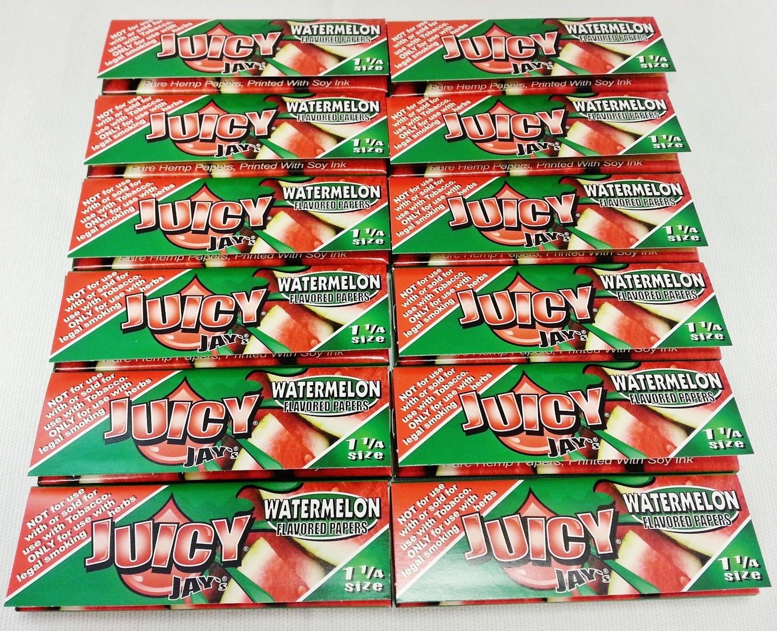 12 Packs JUICY JAY'S  1 1/4 Watermelon Free Shipping