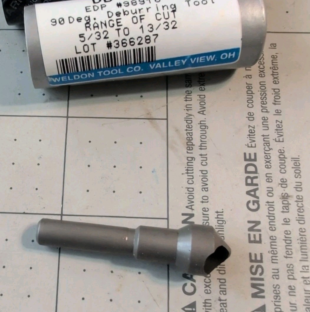 WELDON DB-14 90° 5/32" to 13/32" Deburring Tool New