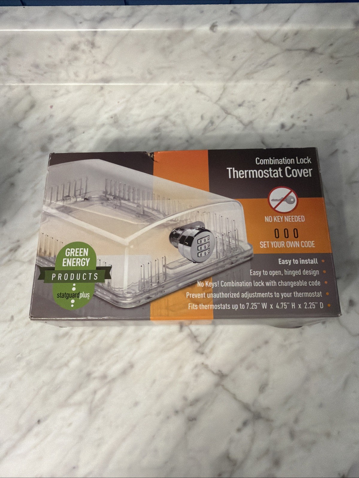 StatGuardPlus Universal Thermostat Guard Clear Changeable Code Combination Lock