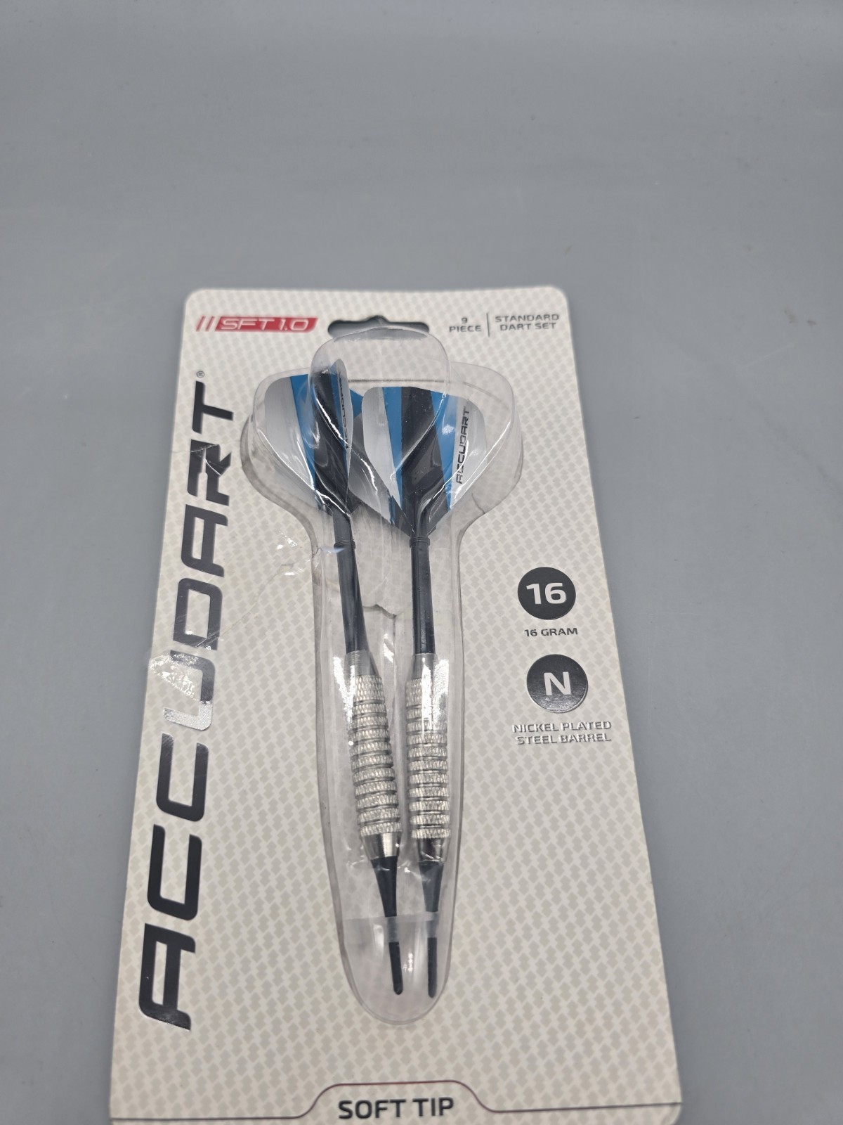 Accudart SFT 1.0 Soft Tip Dart Set of 2 "ONLY 2" 16 Gram Nickel Plated Steel Bar