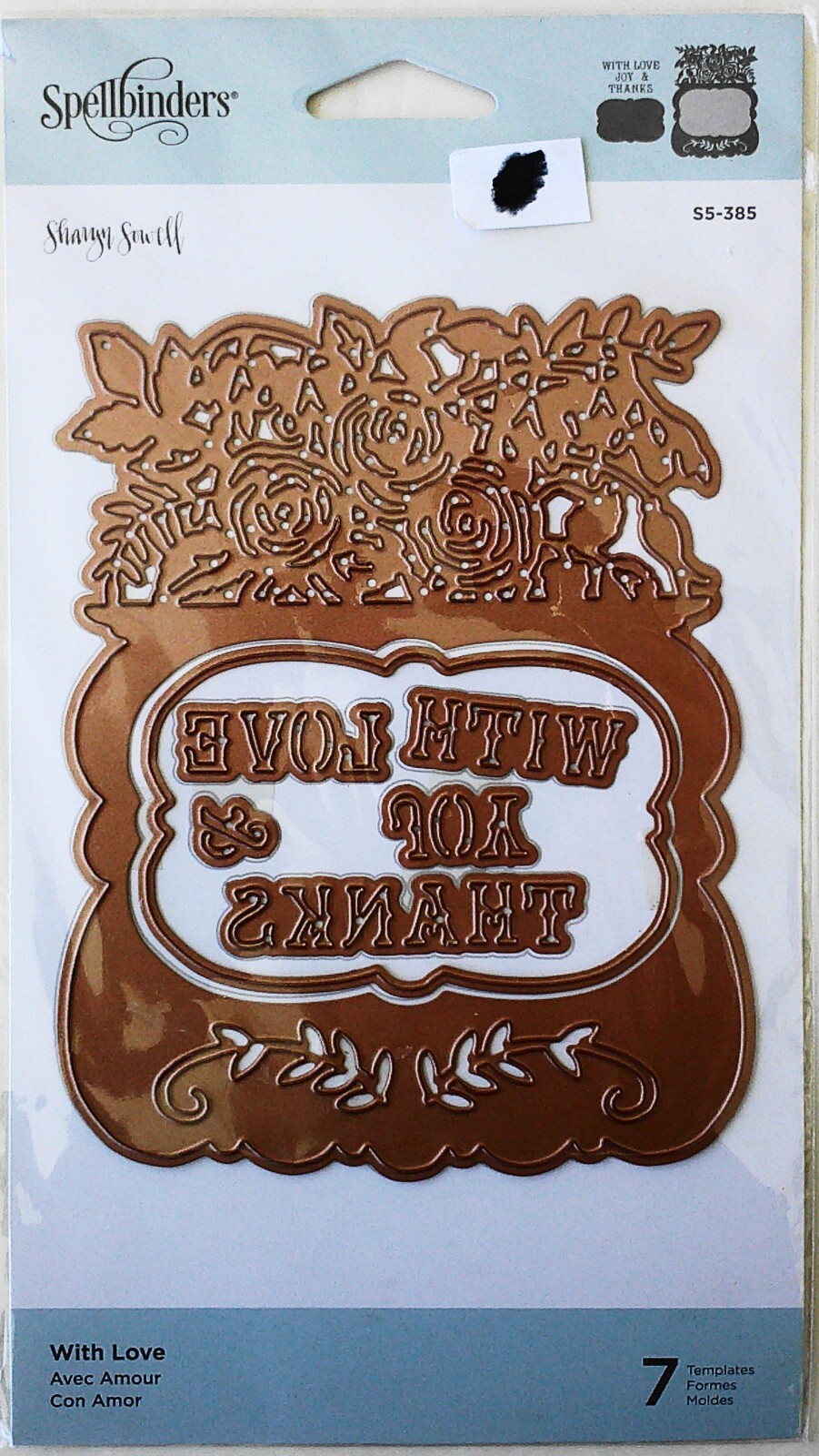 Spellbinders Die With Love Thanks 7 Cutting Dies Sealed New