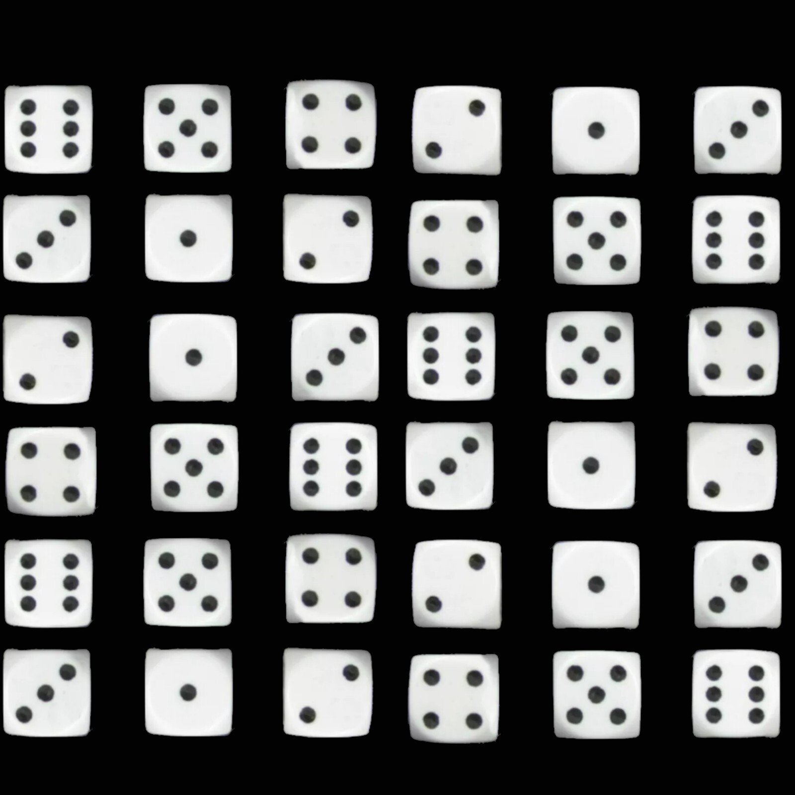 Warhammer Dice x36 40k Age of Sigmar White Opaque Games Workshop