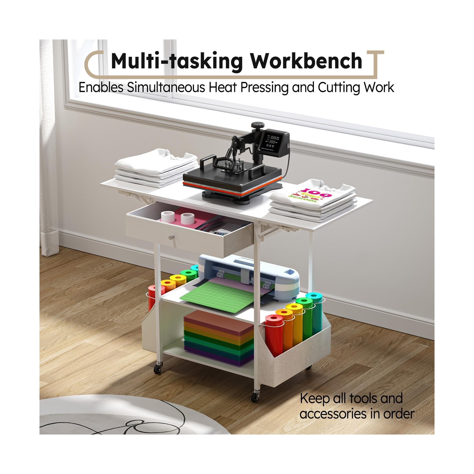 𝐂𝐫𝐚𝐟𝐢𝐭 Foldable Heat Press Table