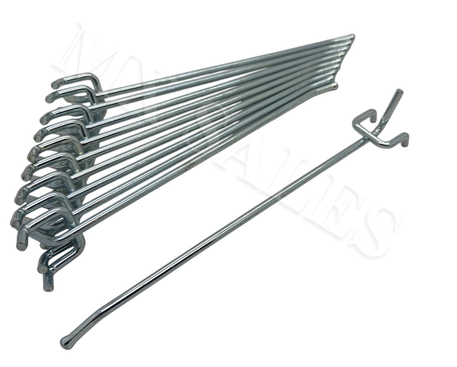 100pcs 8" x 1/4" PEG BOARD HOOKS Shelf Hanger Kit Garage Storage Hanging Set