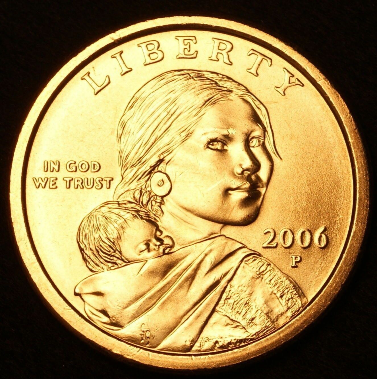 2006 P Sacagawea Dollar US Mint Coin in "Brilliant Uncirculated" Condition!