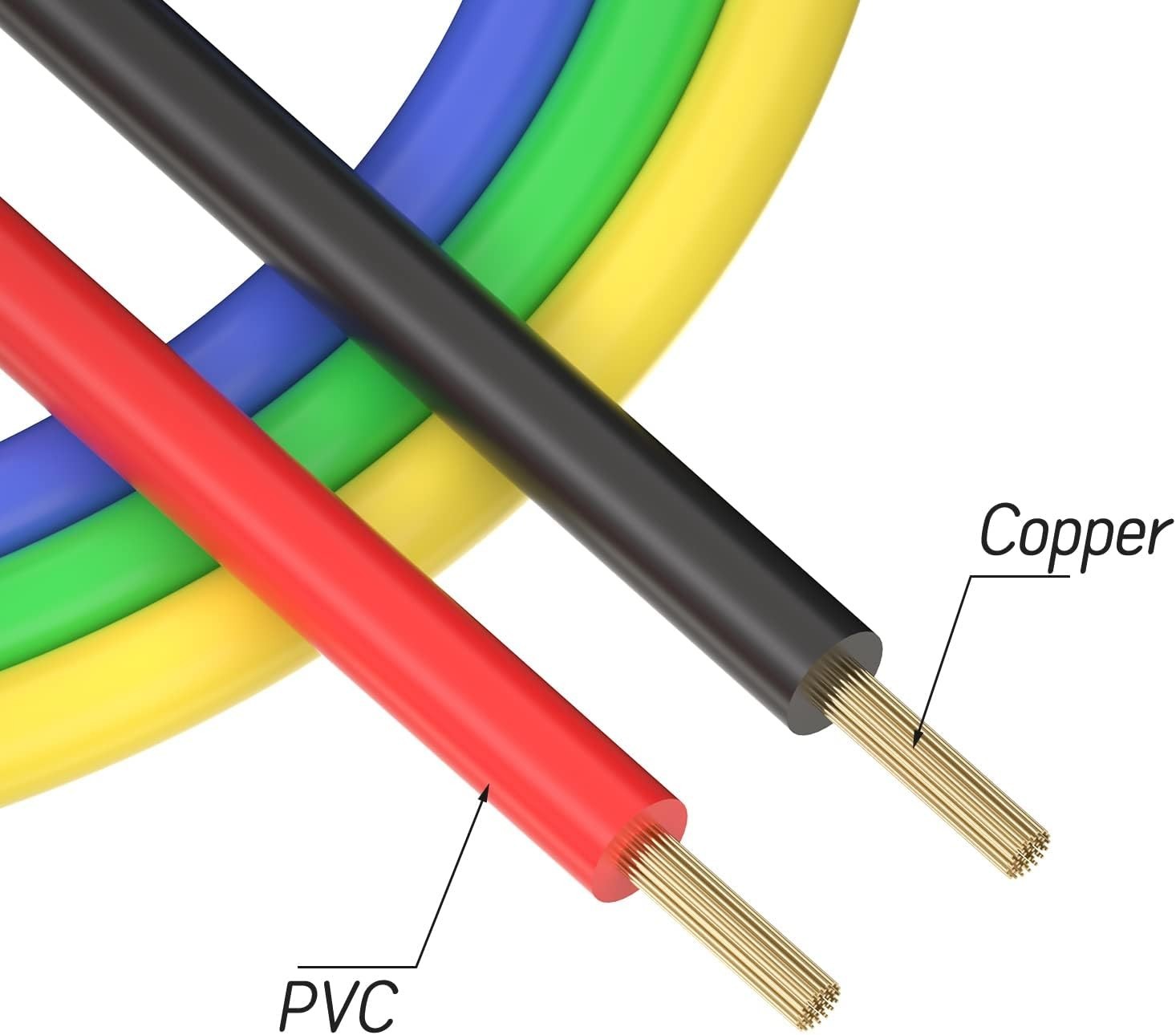 5PCS Stackable Banana to Banana Plug Leads Soft Electrical Cable Wire 3.3ft...