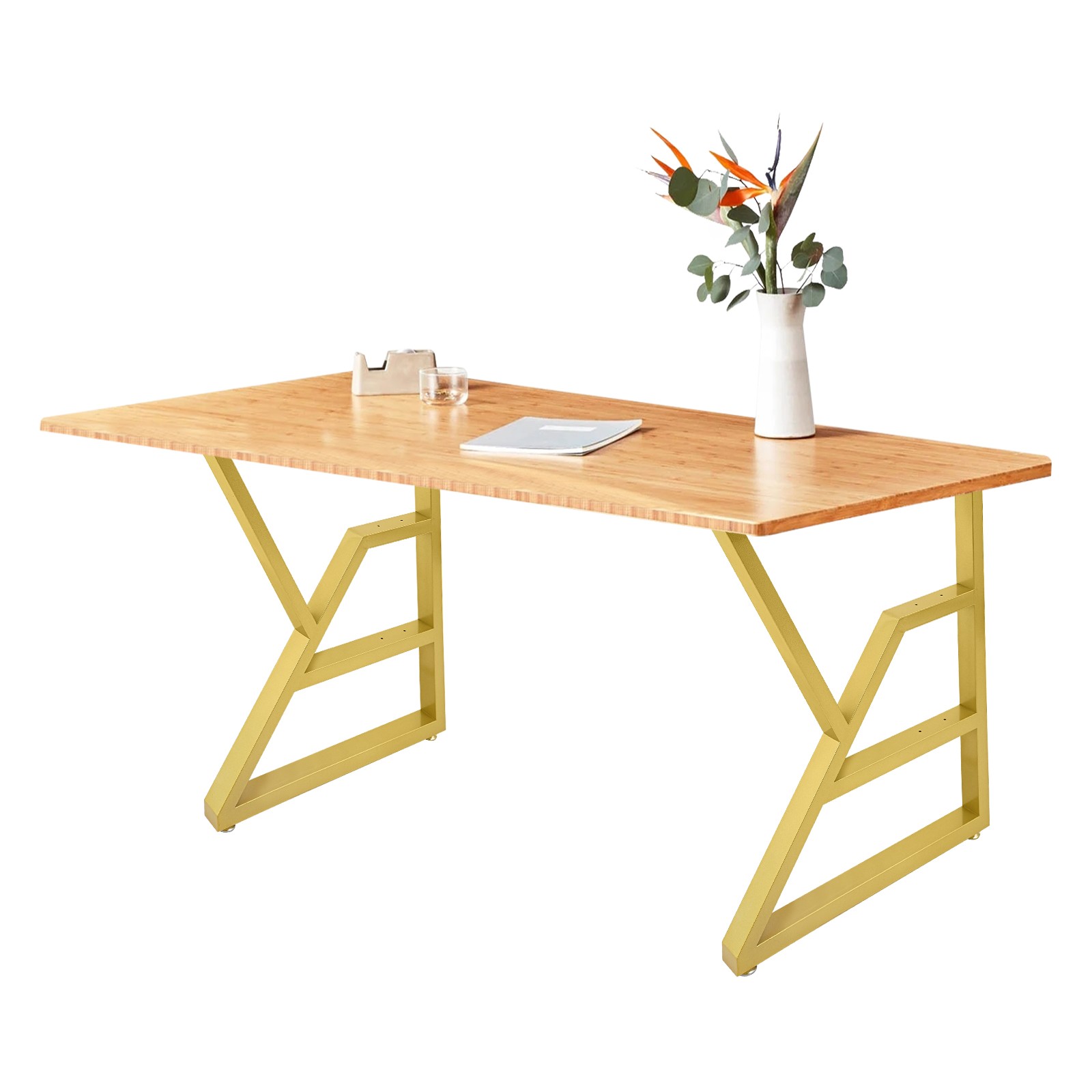 2Pcs 3-Tier Metal Table Legs, 28-Inch Metal Desk Legs K-Shaped Table Legs New.