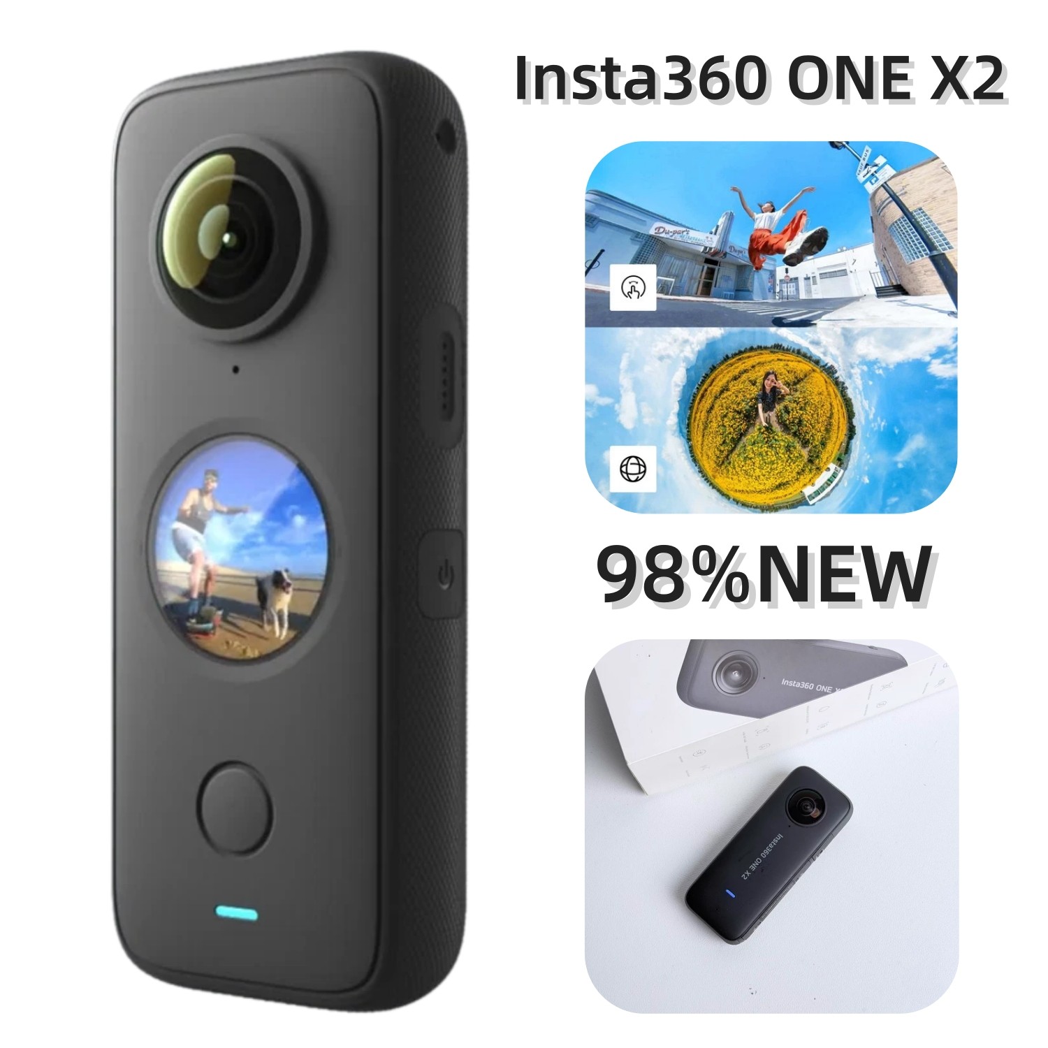 Insta360 One X2 Pocket Action Camera 5.7K 360 Degree Voice Control Camera