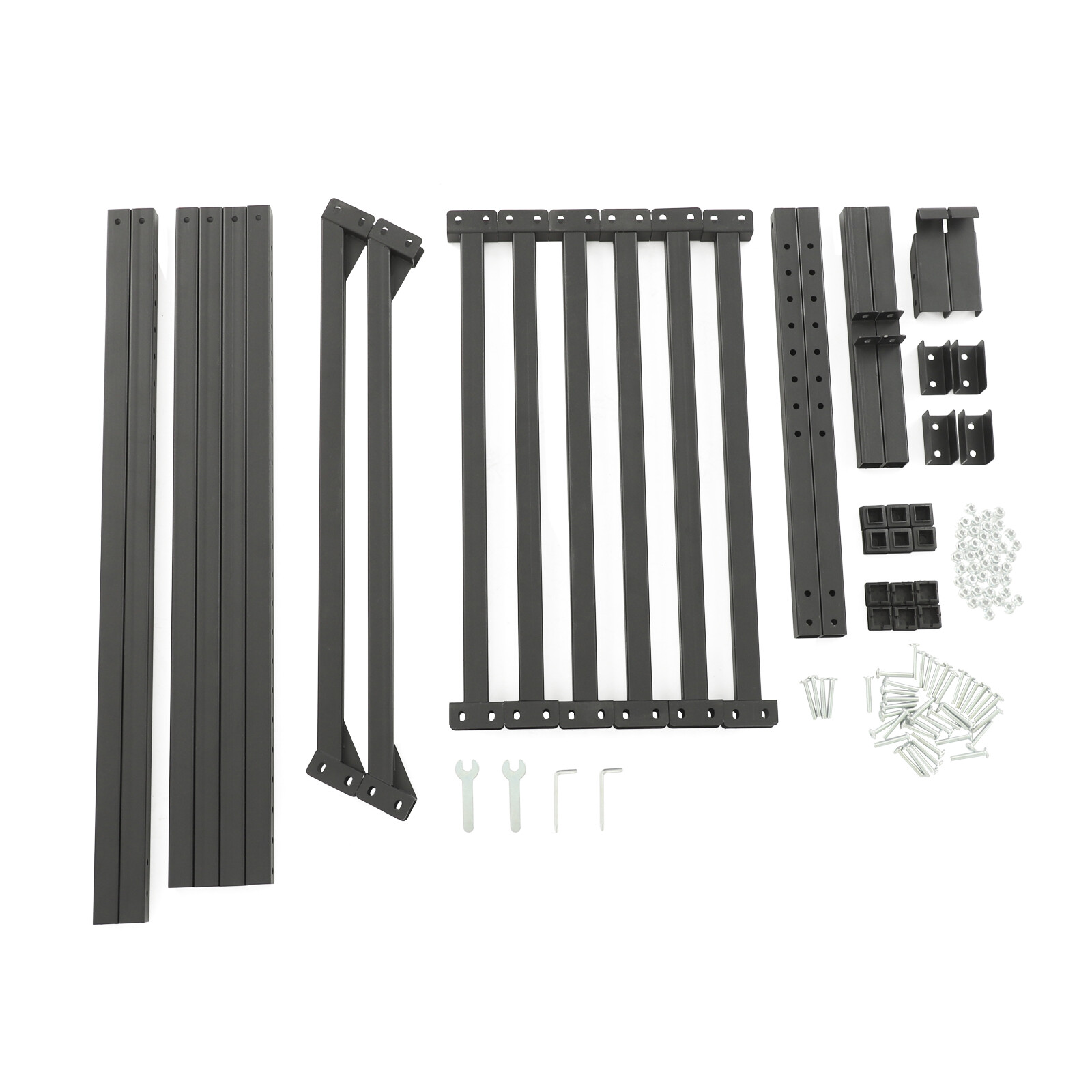 2 Pack Container Shelving Bracket Set, 3-Tier Cargo Storage Shelf Brackets