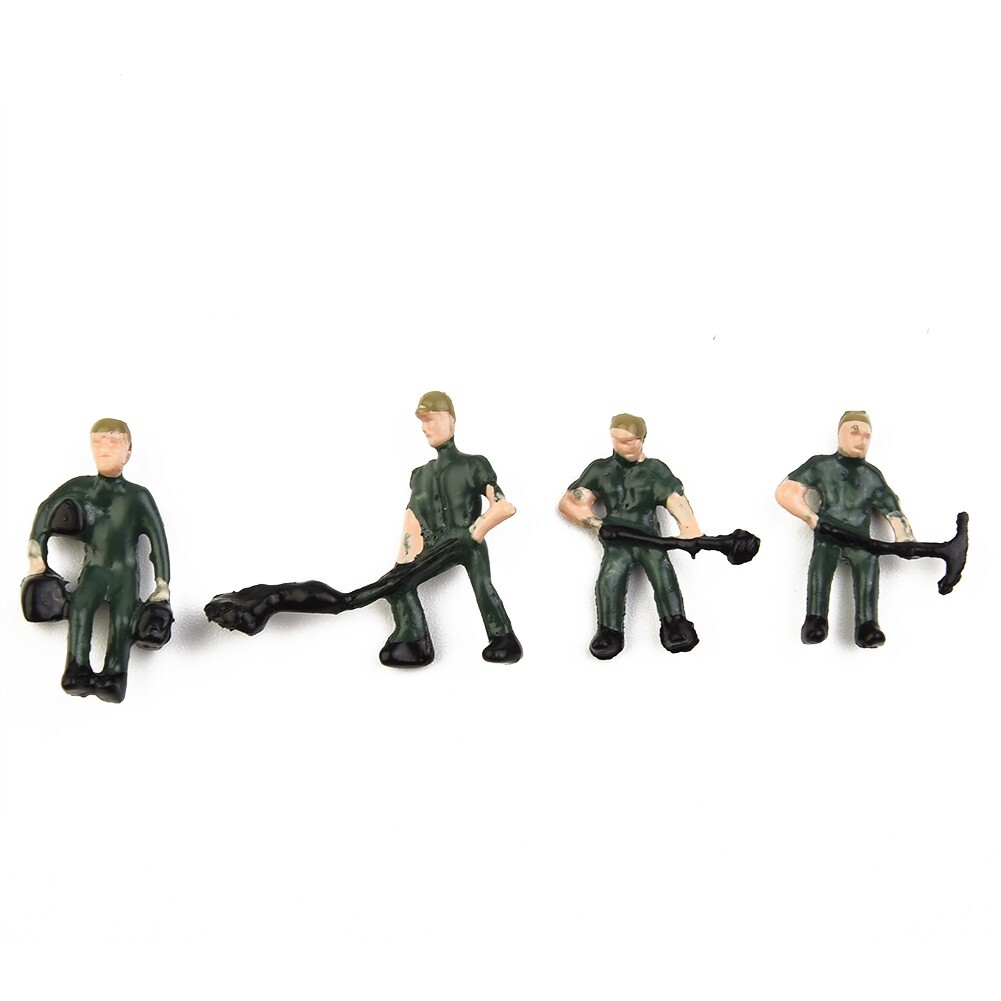 27Pcs/Set Model Train Railway Worker People Figures Diorama Layout Scale 1:87.