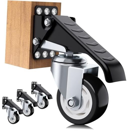 Workbench Casters Wheels 880Lbs Retractable Casters Set of 4 Heavy Duty 880 LB