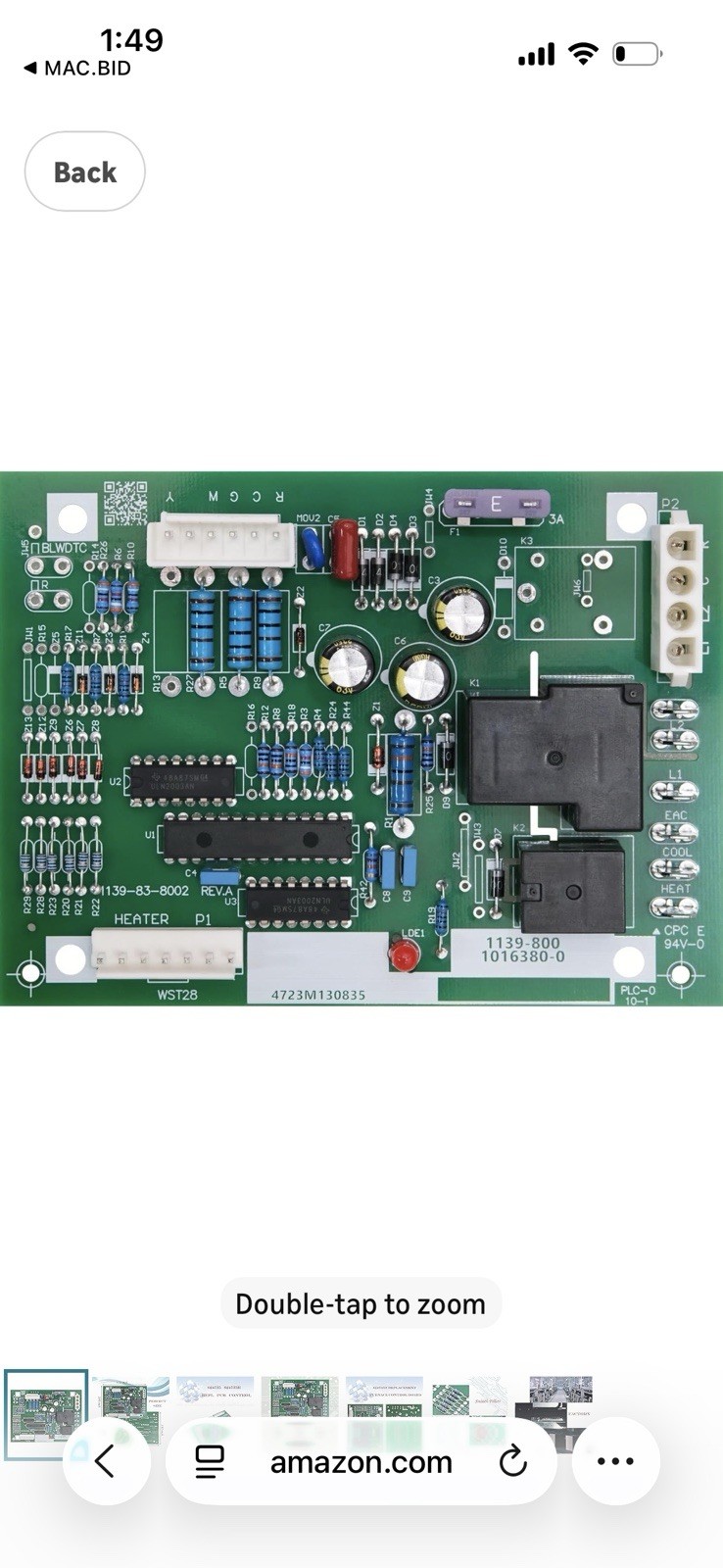 624735 Replacement Nordyne Control Board 116380r, 624735-b, 624735r