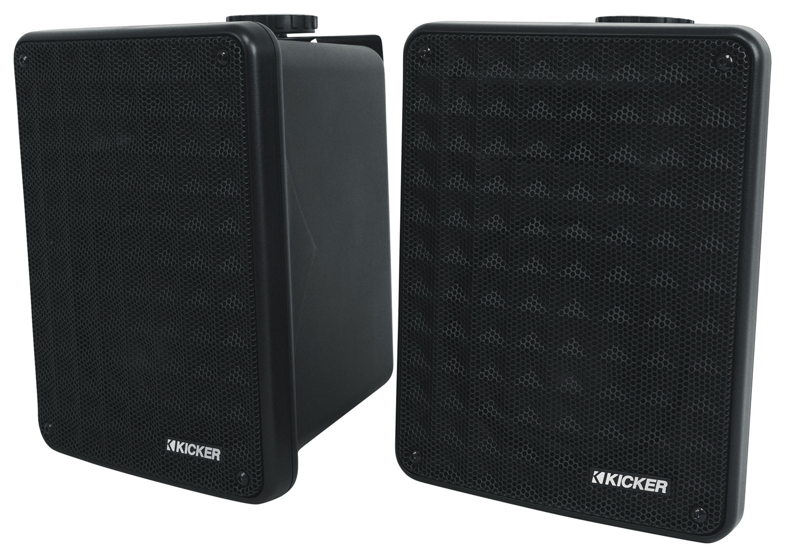 Pair Kicker 46KB6B KB6 6.5" 150w Indoor/Outdoor Black Home Theater Speakers KB6B