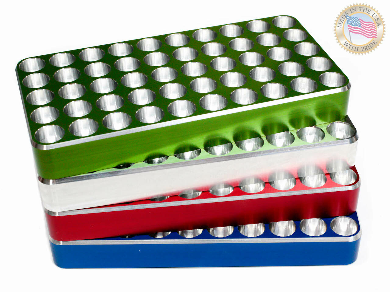 308 Winchester Reloading Block Tray CNC Made Solid Billet Aluminum by JOFER USA