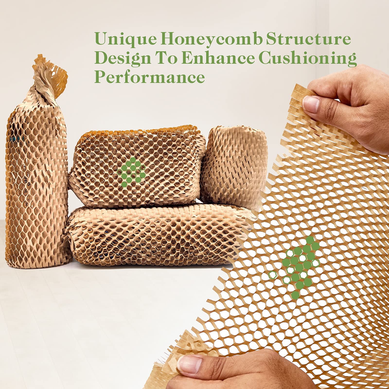 Honeycomb Packing Paper, 15 x 131' Packing Paper Substitute Alternative for Bubb