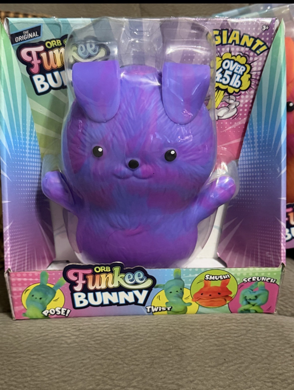 Nee doh LOVERS 🩷Huge squishy ORB Funkee Bunny / Bear 4.5 lbs RARE FIND