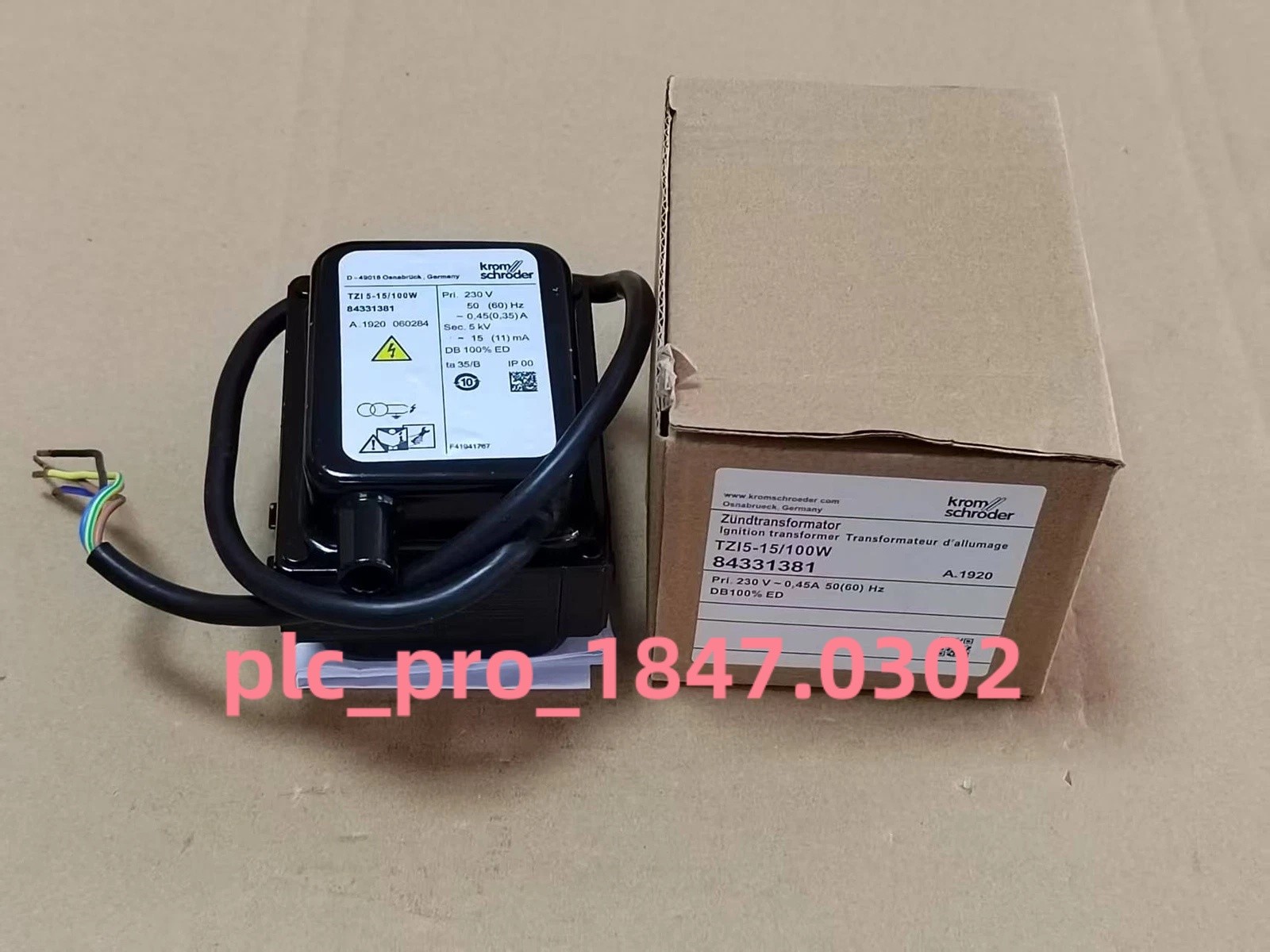 1PCS New Krom Schroder Tzi 5-15/100W Ignition Transformer High Voltage Package