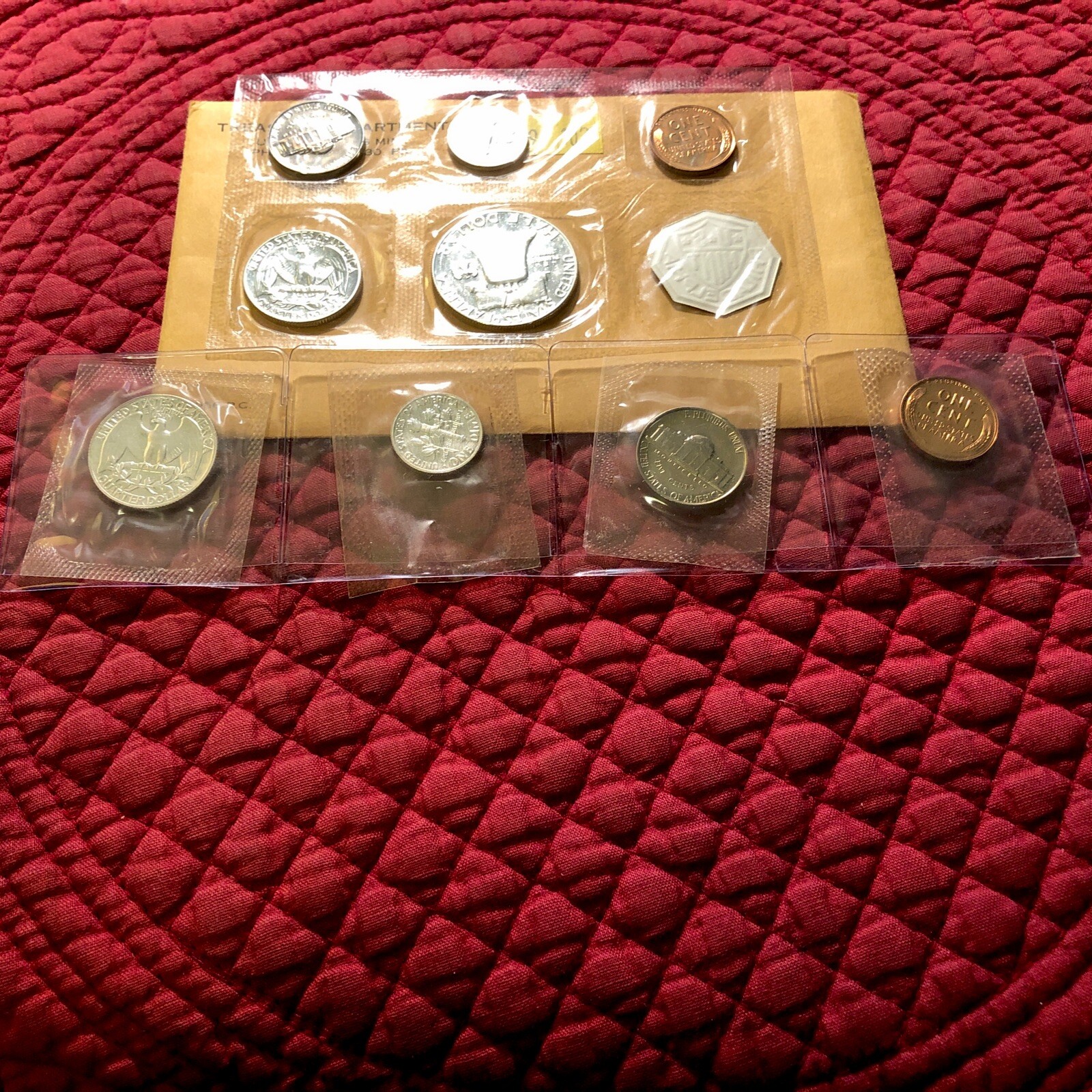 1956 US Silver MInt Proof Set -Plus A Little Extra. GEM! (NO SPOTS)