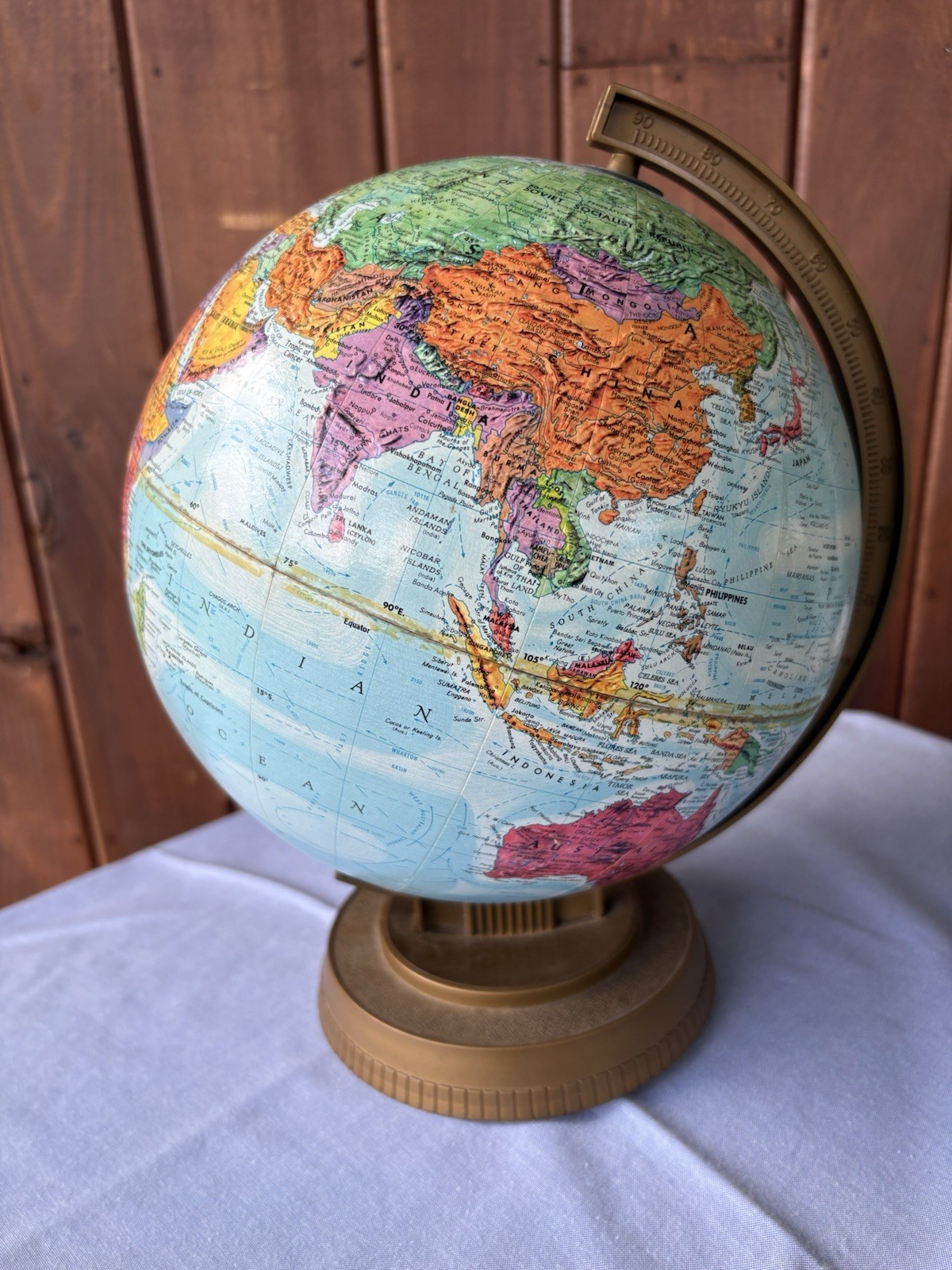 Replogle World Scholar Series 12in Tabletop Globe Rotating Meridian, Base