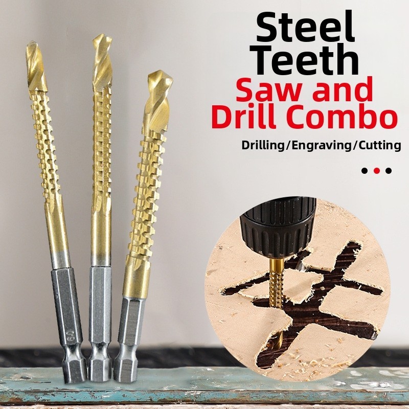 Titanium Coated HSS Drill Bits Set 6 Piece for Accurate and Fast Drilling