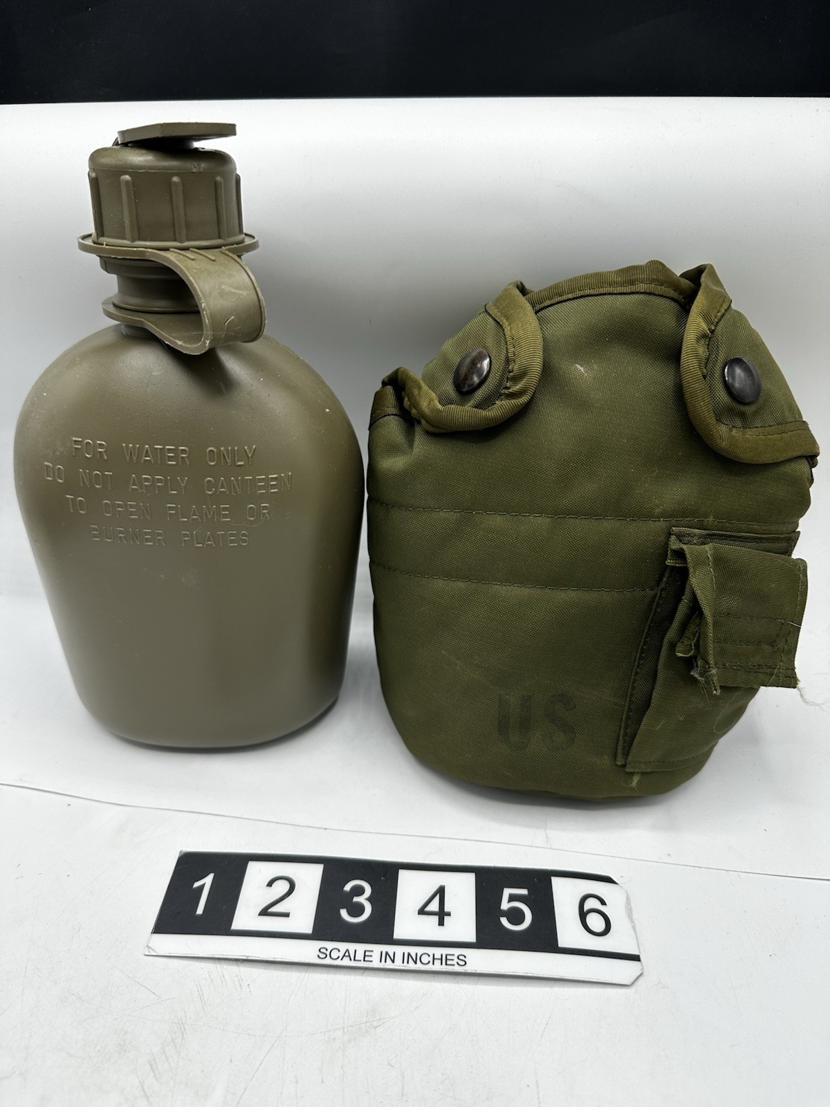 1QT Canteen NBC & USED Cover Pouch LC2 1 Quart OD Green with 2-ALICE Clips SET