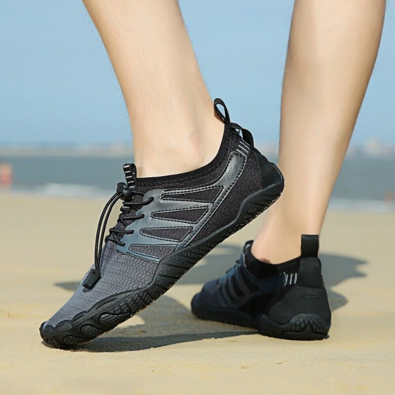 Men's Water Shoes Sports Beach Barefoot Rubber Quick Dry Aqua Sock Slip on Shoes