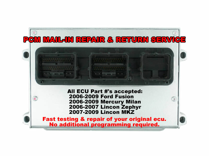 PCM REPAIR: 2006-2009 FORD FUSION,MILAN,ZEPHYR,MKZ 2.3L,3.0L,3.5L-7E5A,6E5A,7U7A