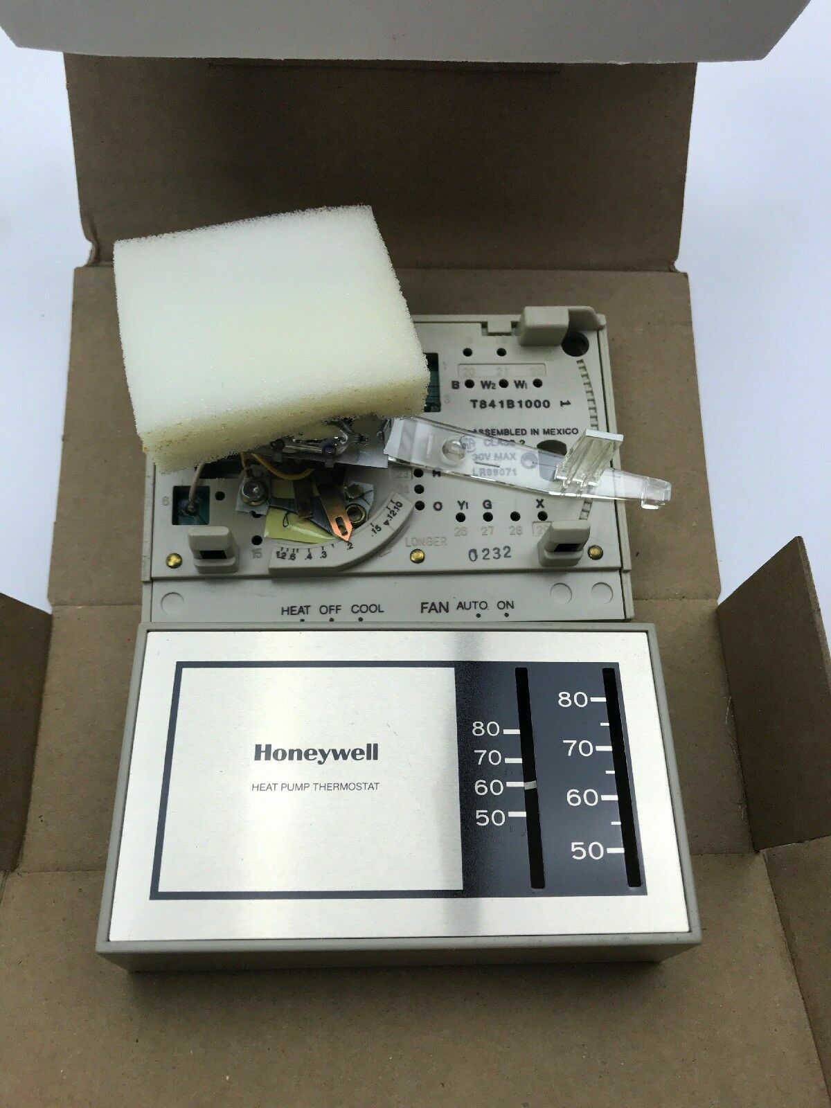 HONEYWELL T841B-1000 Honeywell Thermostat  FOR HEAT PUMP 2 STG HEAT 1 STG COOL
