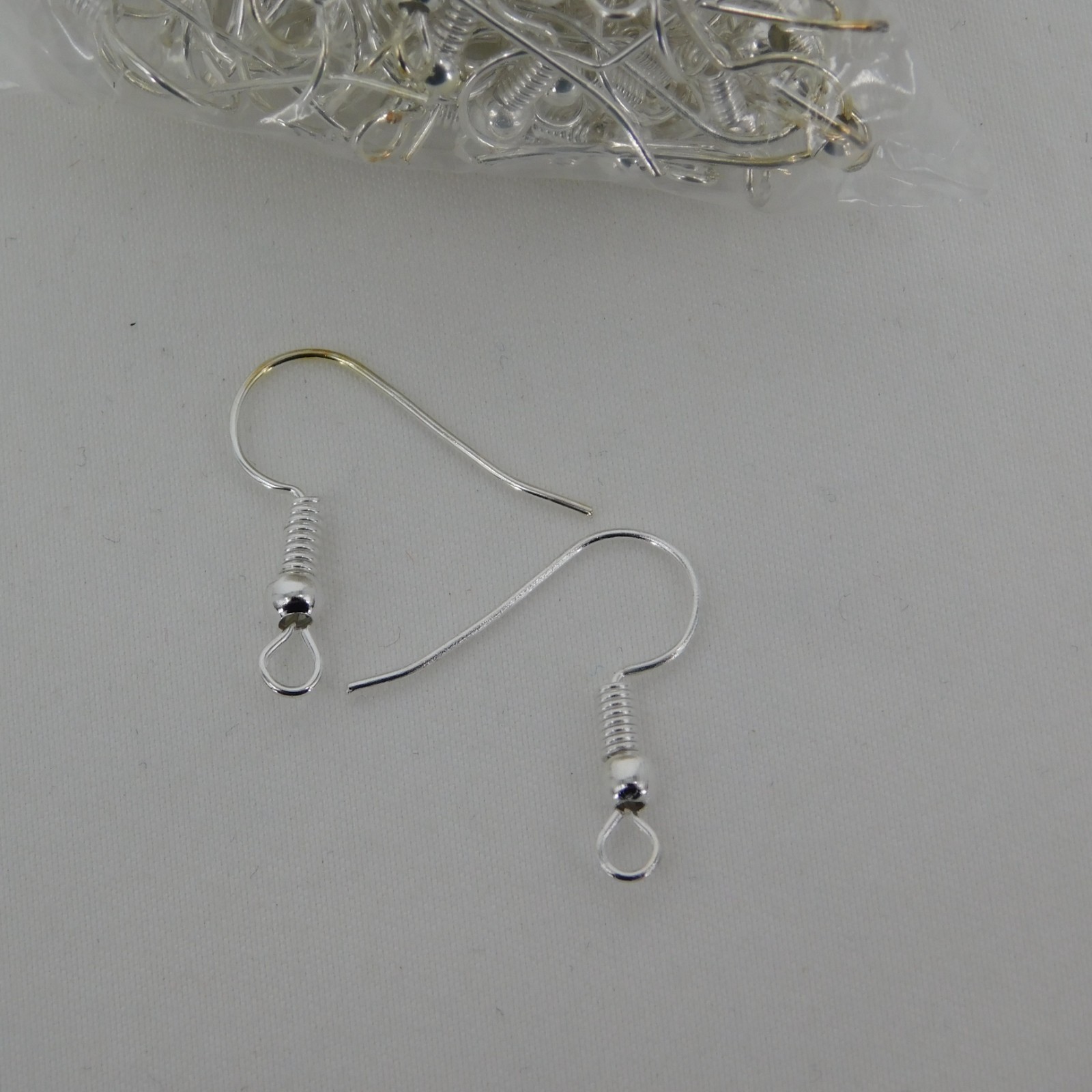 200 Piece Silver Tone French Hook Earring Findings Hypoallergenic Hooks 100 Pair