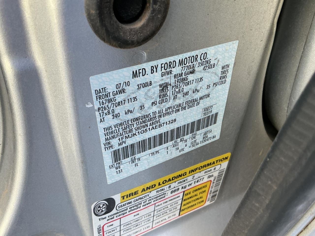 Alternator Fits 09-14 EXPEDITION 4929892