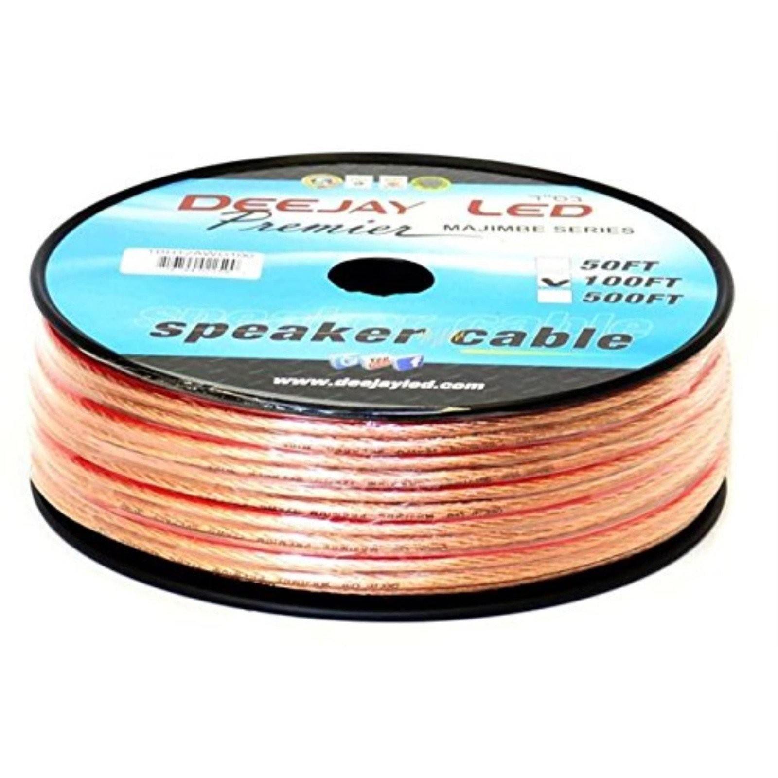 DEEJAY LED 100-Foot 2-Conductor 12 Gauge Stranded Thick Speaker Hookup...