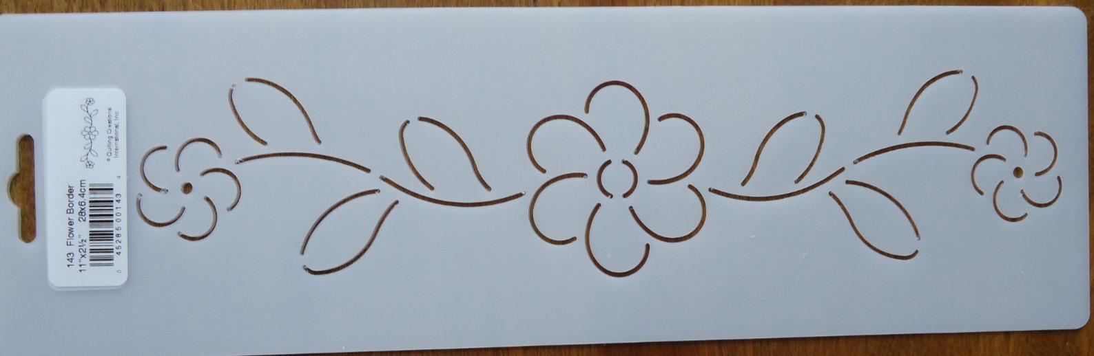 Stencil Quilting 143 Flower Border quilt QC 11 x 2 1/2" 28x6.4cm template sew