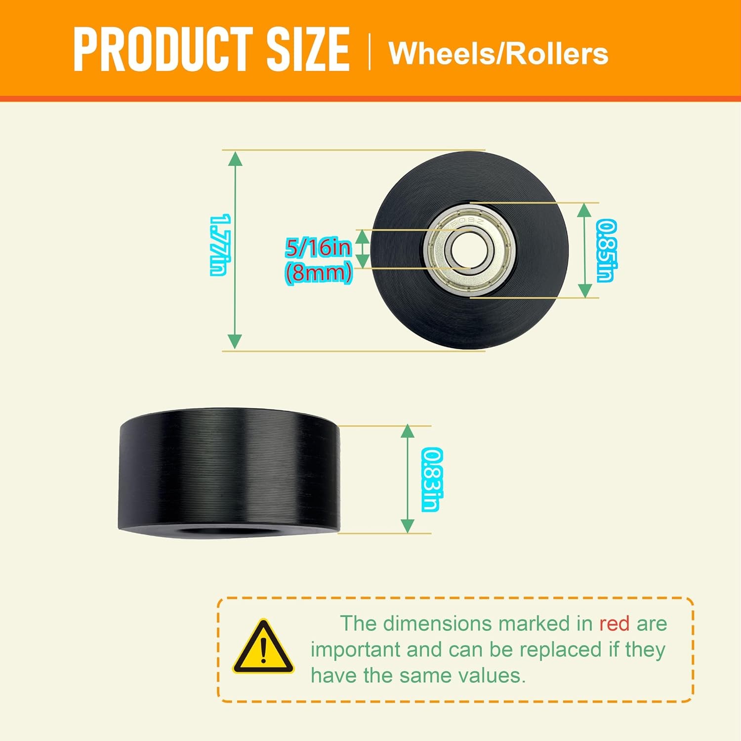 Upgraded Machined Wheels/Rollers Compatible with Rowing Machine,Water Rower...