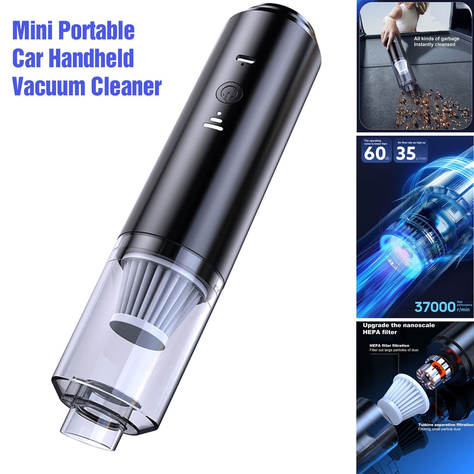 4000PA Car Home Cordless Handheld Vacuum Cleaner – Small, Powerful & Portable