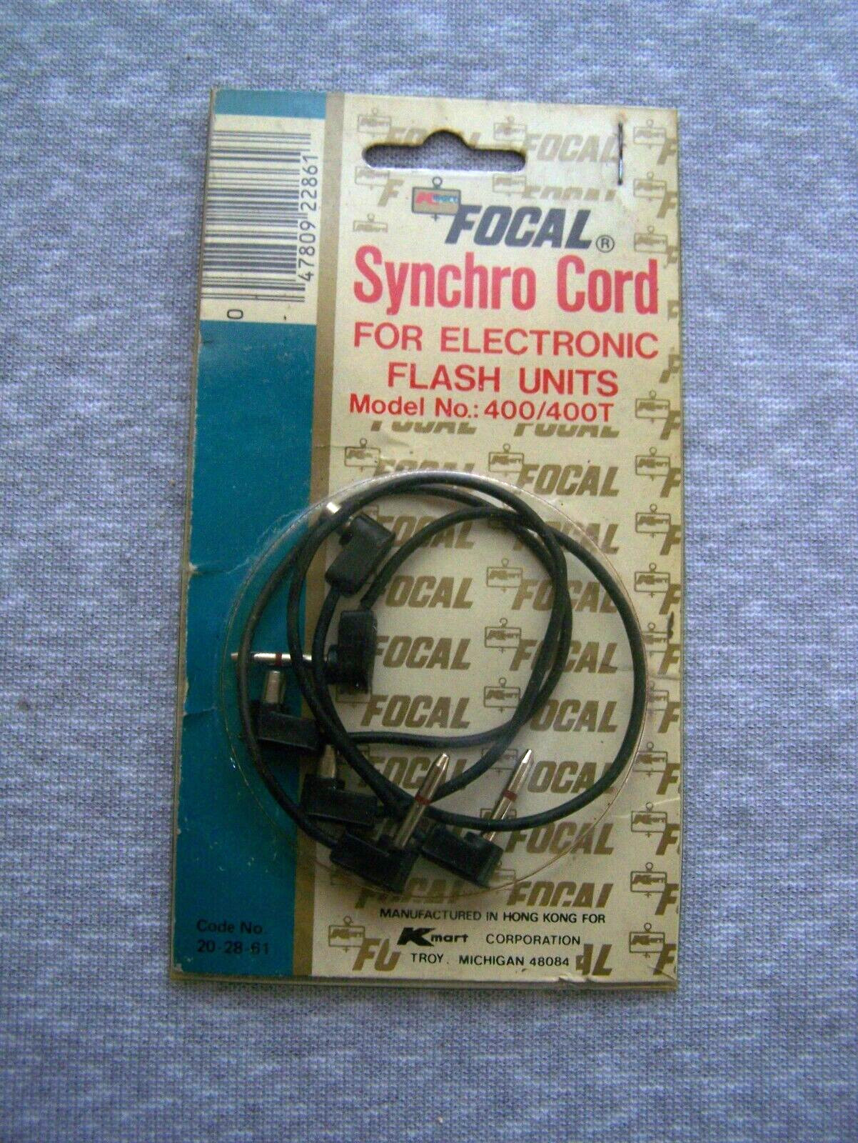 VINTAGE NOS FOCAL SYNCHRO CORD FOR ELECTRONIC FLASH UNITS Model M400 / 400T